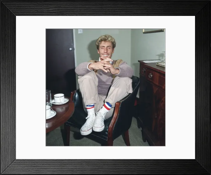 Framed Print : Roger Daltrey, lead singer of The Who rock group, circa 1983 Framed Print : Roger Daltrey, lead singer of The Who rock group, circa 1983