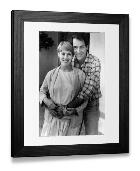 Framed Print : Television programme - Emmerdale Farm cast members Clive Hornby