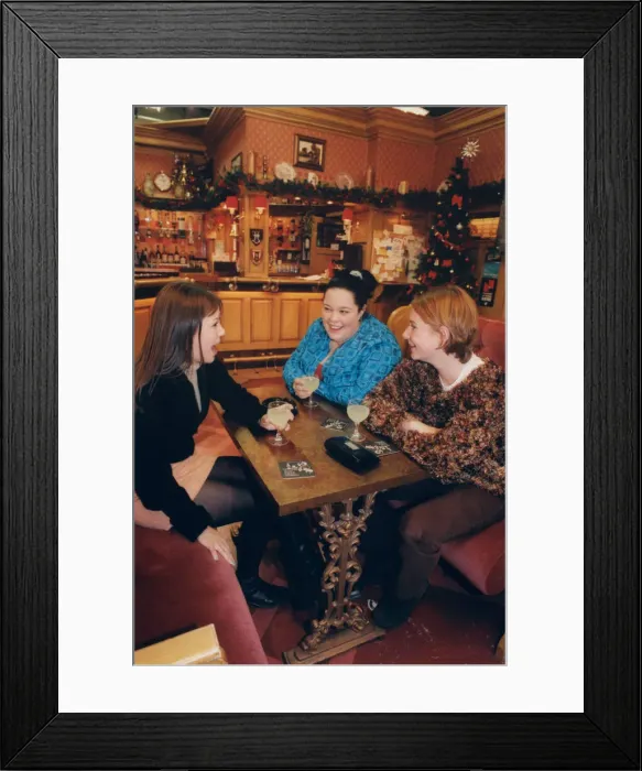 Framed Print : Television programme - Emma Nugent, reporter with the Sunday Sun Framed Print : Television programme - Emma Nugent, reporter with the Sunday Sun