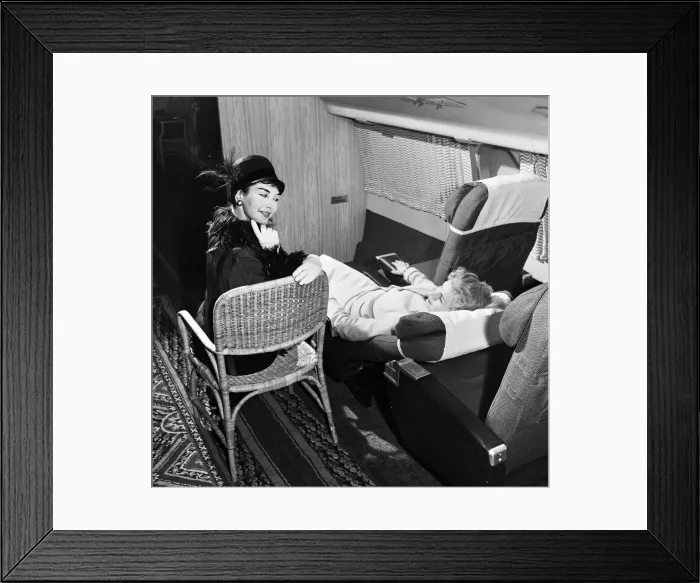 Framed Print : New-type seating to be fitted in the new Britannia airline. 18th January 1957