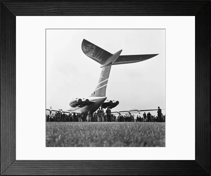 Framed Print : VC10 Vickers long range Jet Airliner (which has a tail like a whale Framed Print : VC10 Vickers long range Jet Airliner (which has a tail like a whale