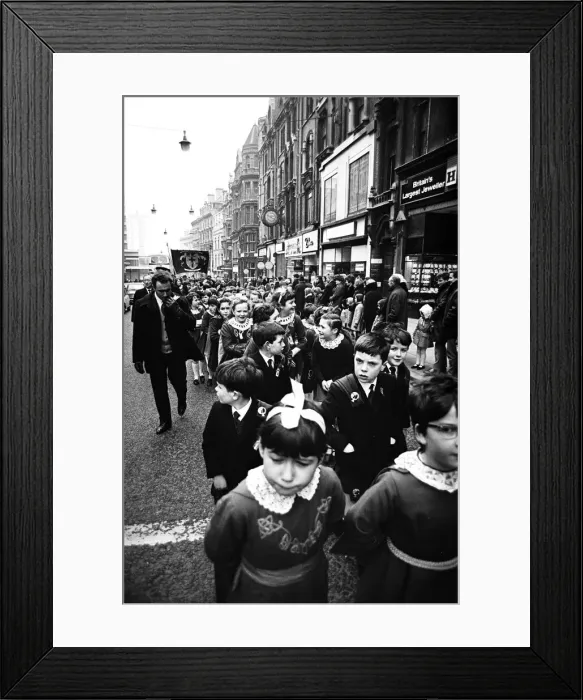 Framed Print : St Patricks Day March, Birmingham, 16th March 1969 Framed Print : St Patricks Day March, Birmingham, 16th March 1969