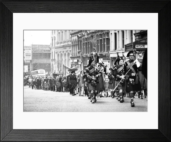 Framed Print : St Patricks Day March, Birmingham, 16th March 1969