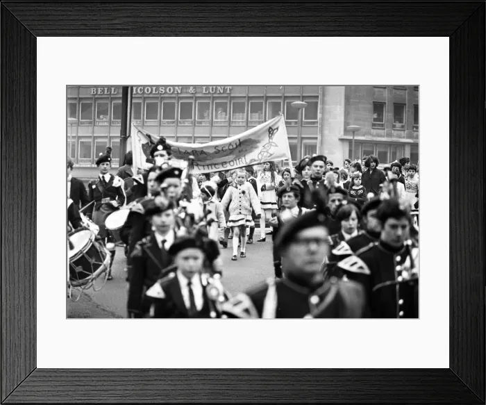Framed Print : St Patricks Day March, Birmingham, 16th March 1969