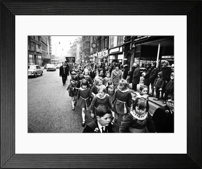 Framed Print : St Patricks Day March, Birmingham, 16th March 1969
