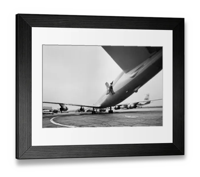 Framed Print : The D. C. 8 61F on the apron at Heathrow this morning. 24th June 1967 Framed Print : The D. C. 8 61F on the apron at Heathrow this morning. 24th June 1967