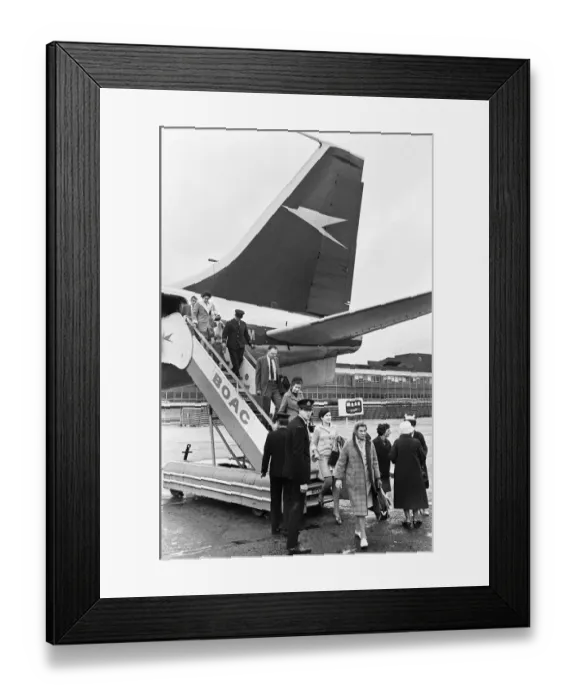 Framed Print : Pilots strike at heathrow Airport. 1st April 1969 Framed Print : Pilots strike at heathrow Airport. 1st April 1969