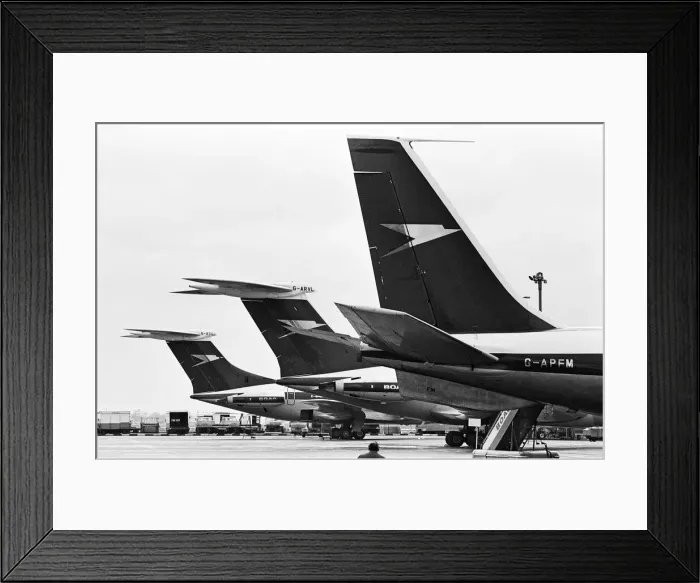 Framed Print : Pilots strike at heathrow Airport. 1st April 1969 Framed Print : Pilots strike at heathrow Airport. 1st April 1969