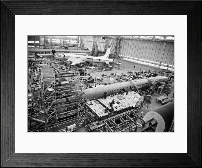 Framed Print : Concorde Prototype 2. being bult in the Brabazon hanger at B. A. C Filton Bristol Framed Print : Concorde Prototype 2. being bult in the Brabazon hanger at B. A. C Filton Bristol