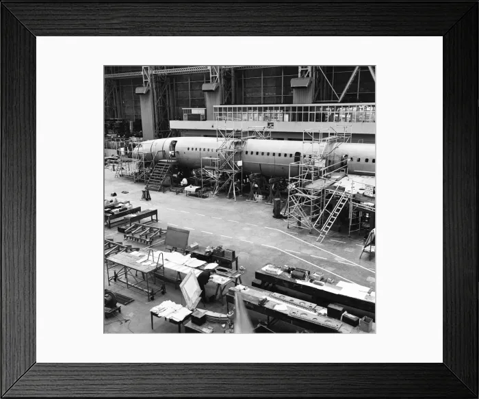 Framed Print : Concorde Prototype 2. being built in the Brabazon hanger at B. A. C Filton Bristol Framed Print : Concorde Prototype 2. being built in the Brabazon hanger at B. A. C Filton Bristol