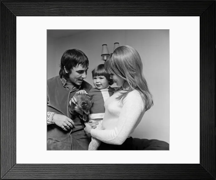 Framed Print : Keith Moon, drummer of British rock group The Who, pictured with his wife Kim Framed Print : Keith Moon, drummer of British rock group The Who, pictured with his wife Kim