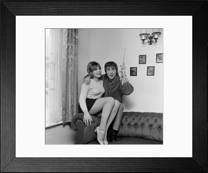 Framed Print : Keith Moon, drummer of British rock group The Who, pictured with his wife Kim at their Framed Print : Keith Moon, drummer of British rock group The Who, pictured with his wife Kim at their