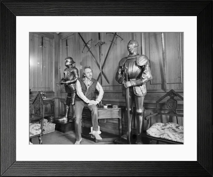 Framed Print : John Entwistle, bass guitarist of The Who rock group, pictured at his home Framed Print : John Entwistle, bass guitarist of The Who rock group, pictured at his home