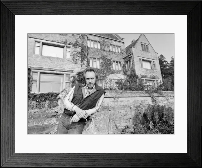 Framed Print : John Entwistle, bass guitarist of The Who rock group, pictured at his home