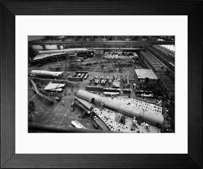 Framed Print : The two unsold Concordes under construction at Filton. 21st September 1977 Framed Print : The two unsold Concordes under construction at Filton. 21st September 1977