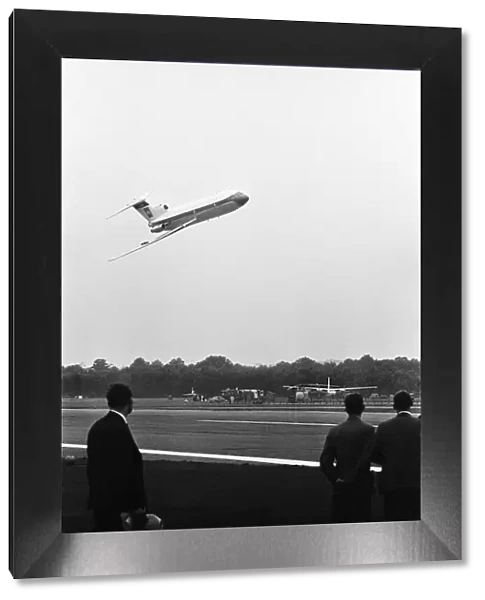 Farnborough air-show Trident 1C in flight. Circa September 1962