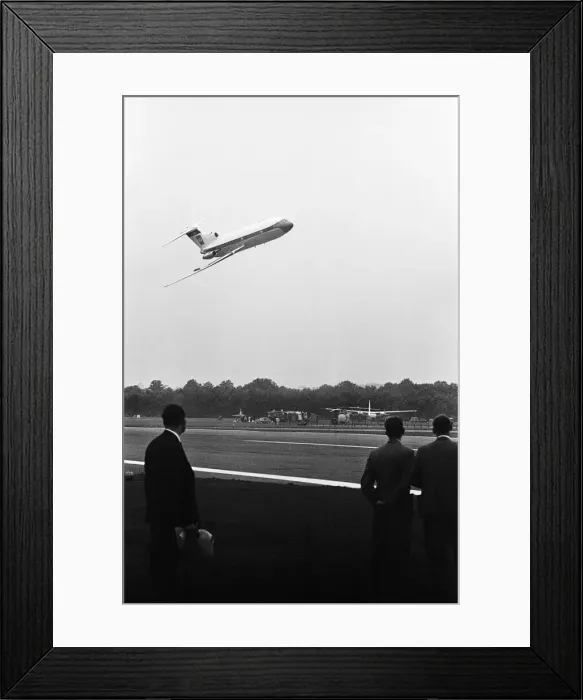 Framed Print : Farnborough air-show Trident 1C in flight. Circa September 1962 Framed Print : Farnborough air-show Trident 1C in flight. Circa September 1962