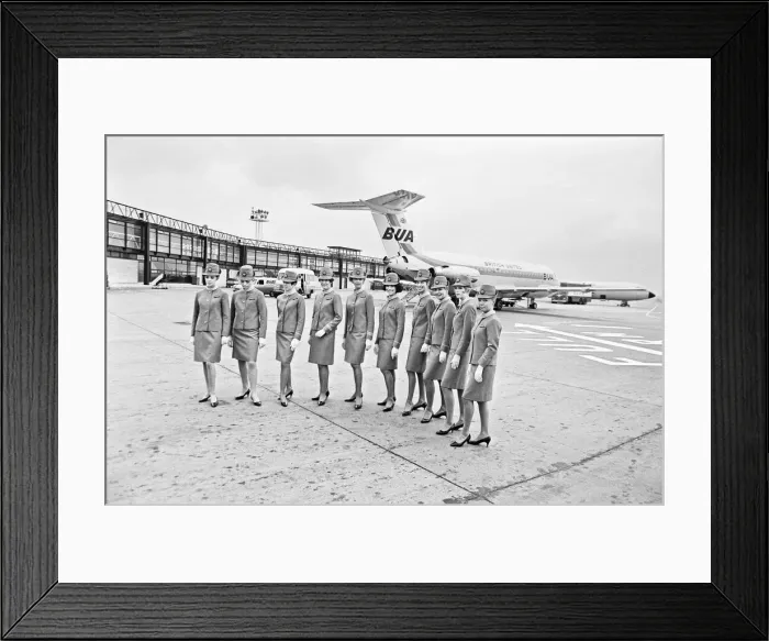 Framed Print : BOA new cabin crew uniforms. 13th February 1967 Framed Print : BOA new cabin crew uniforms. 13th February 1967