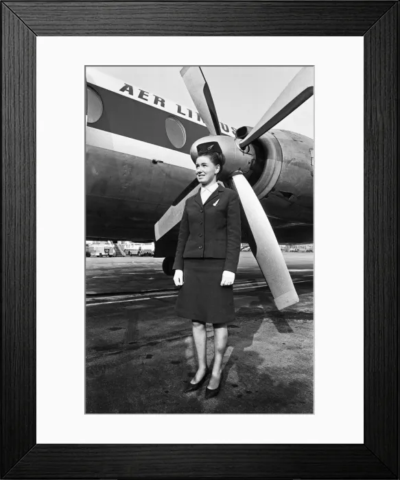 Framed Print : Air Lingus air Stewardess in uniform. 13th February 1967 Framed Print : Air Lingus air Stewardess in uniform. 13th February 1967