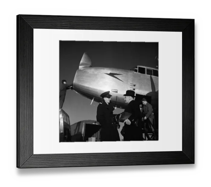 Framed Print : BOAC Avro Lancastrian on the ground at Hurn Airport North-Northeast of Bournemouth