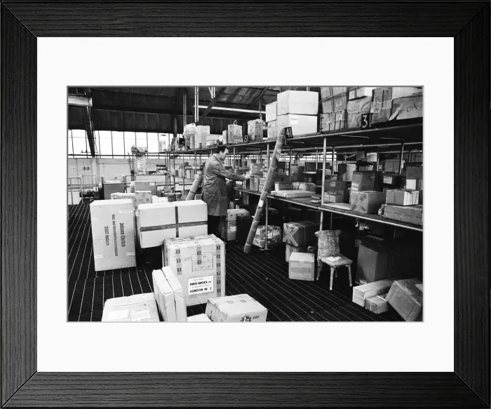 Framed Print : B. E. A import sheds at Heathrow Airport. 8th October 1968 Framed Print : B. E. A import sheds at Heathrow Airport. 8th October 1968
