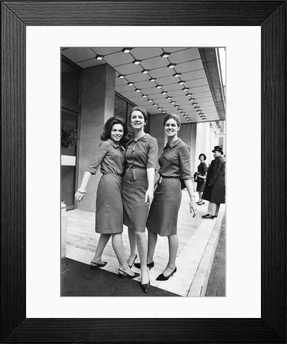 Framed Print : Airport assistance hostesses. 21st April 1965 Framed Print : Airport assistance hostesses. 21st April 1965