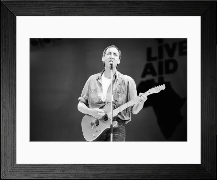 Framed Print : The Who rock group, performing at Wembley Stadium for Live Aid Framed Print : The Who rock group, performing at Wembley Stadium for Live Aid