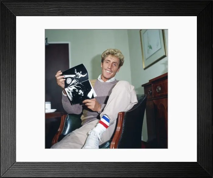 Framed Print : Roger Daltrey, lead singer of The Who rock group, circa 1983 Framed Print : Roger Daltrey, lead singer of The Who rock group, circa 1983