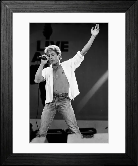 Framed Print : The Who rock group, performing at Wembley Stadium for Live Aid Framed Print : The Who rock group, performing at Wembley Stadium for Live Aid