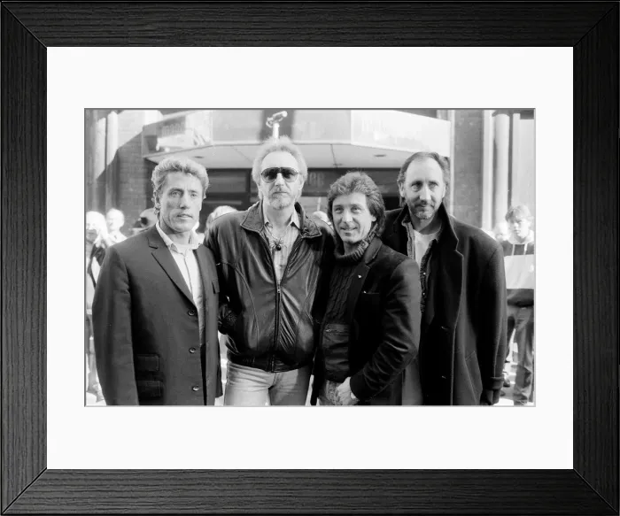 Framed Print : British rock group The Who in London. Left to right: Roger Daltrey, John Entwistle Framed Print : British rock group The Who in London. Left to right: Roger Daltrey, John Entwistle