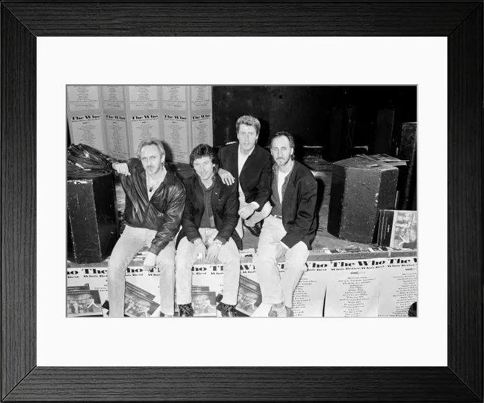 Framed Print : British rock group The Who in London. Left to right: John Entwistle, Kenney Jones Framed Print : British rock group The Who in London. Left to right: John Entwistle, Kenney Jones