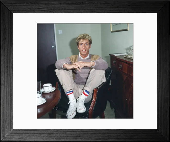 Framed Print : Roger Daltrey, lead singer of The Who rock group, circa 1983 Framed Print : Roger Daltrey, lead singer of The Who rock group, circa 1983
