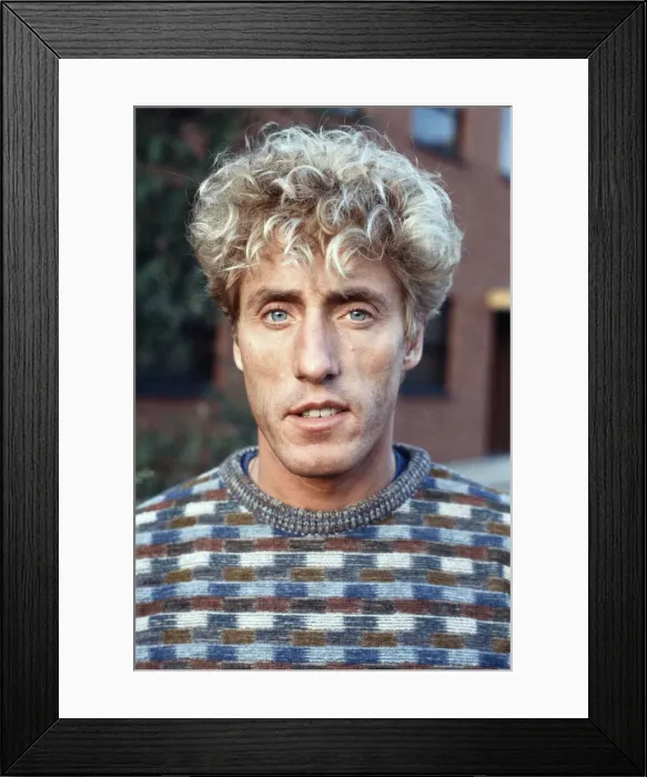Framed Print : Roger Daltrey, lead singer of The Who rock group, circa 1983 Framed Print : Roger Daltrey, lead singer of The Who rock group, circa 1983