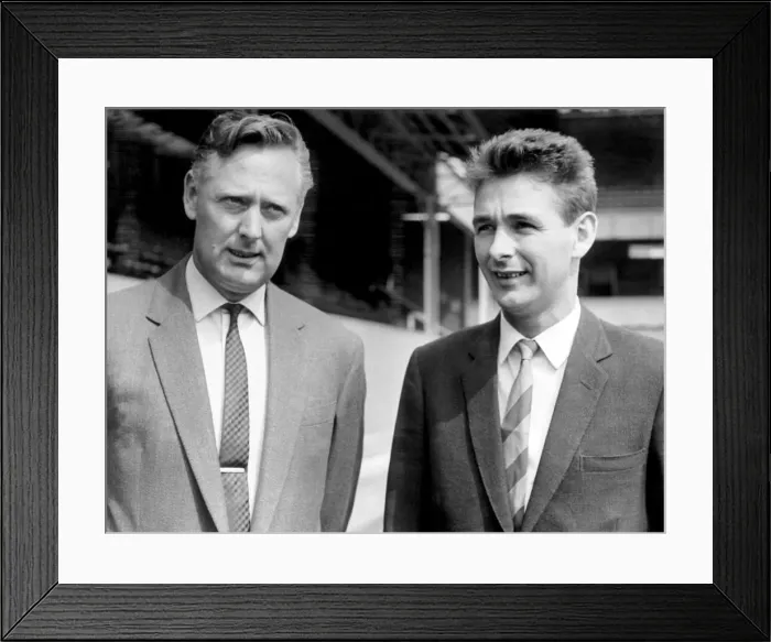 Framed Print : Brian Clough (R) Derby County football manager with his assistant Peter Taylor Framed Print : Brian Clough (R) Derby County football manager with his assistant Peter Taylor