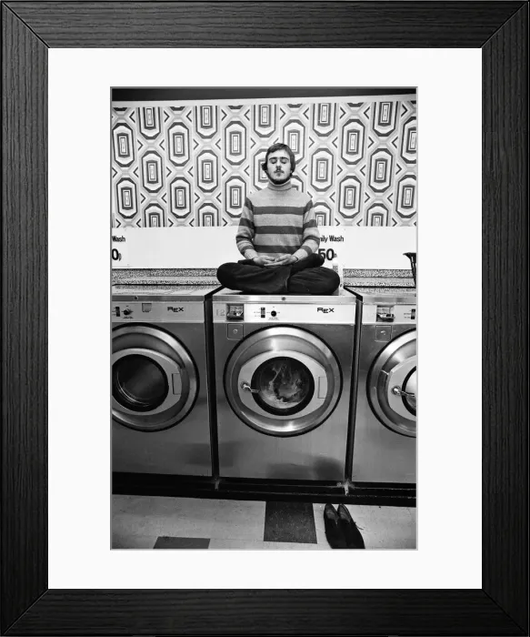 Framed Print : Lily Carlson, manageress at the Liver Laundrette in Runcorn Framed Print : Lily Carlson, manageress at the Liver Laundrette in Runcorn