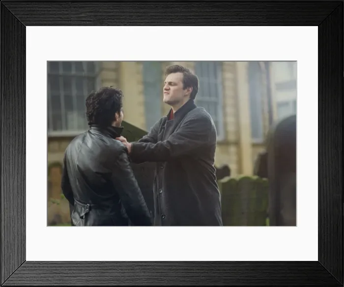 Framed Print : Television Programme - The filming of gangster drama, Finney Framed Print : Television Programme - The filming of gangster drama, Finney