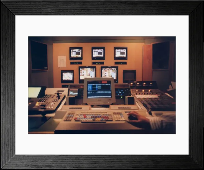 Framed Print : Television Programme - The filming of Channel 5 soap opera Family Affairs in a London Framed Print : Television Programme - The filming of Channel 5 soap opera Family Affairs in a London