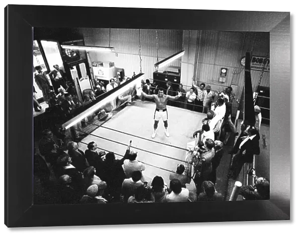 Muhammad Ali training at Gleasons Gym New York for his third fight with Ken Norton