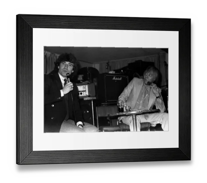 Framed Print : The Kevin Keegan Roadshow at the Heaton RAOB Club in February 1983 Kevin on stage