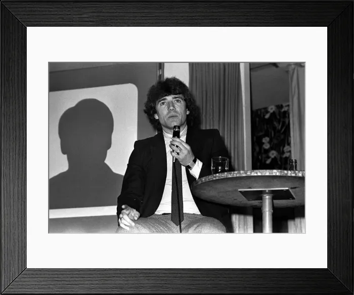 Framed Print : The Kevin Keegan Roadshow at the Heaton RAOB Club in February 1983 Kevin on stage