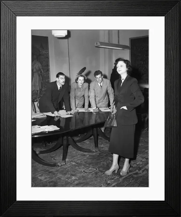 Framed Print : Hostess applicants for American overseas Airways. 30th March 1949 Framed Print : Hostess applicants for American overseas Airways. 30th March 1949