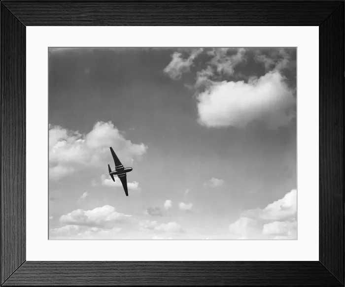 Framed Print : DH. Comet 1 put through its paces at the Farnborough air-show. 6th September 1949 Framed Print : DH. Comet 1 put through its paces at the Farnborough air-show. 6th September 1949