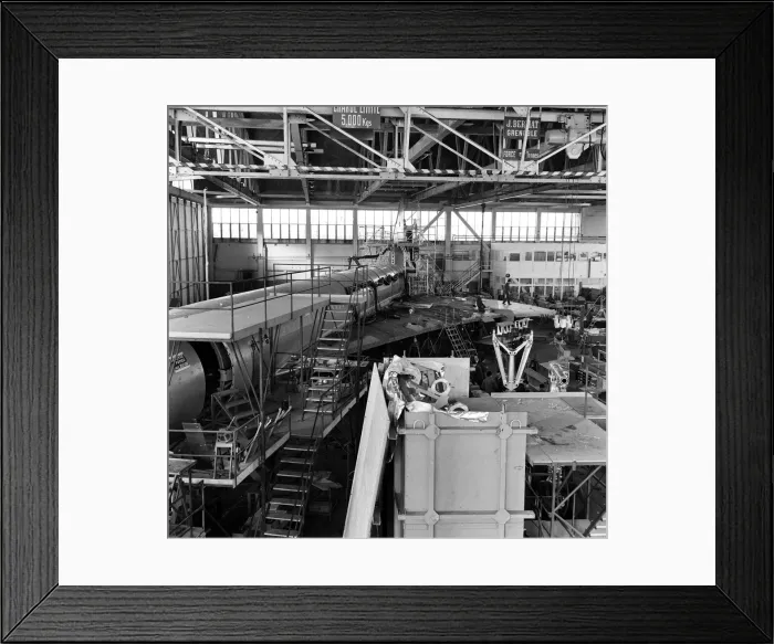 Framed Print : Concorde Prototype 2. being bult in the Brabazon hanger at B. A. C Filton Bristol Framed Print : Concorde Prototype 2. being bult in the Brabazon hanger at B. A. C Filton Bristol