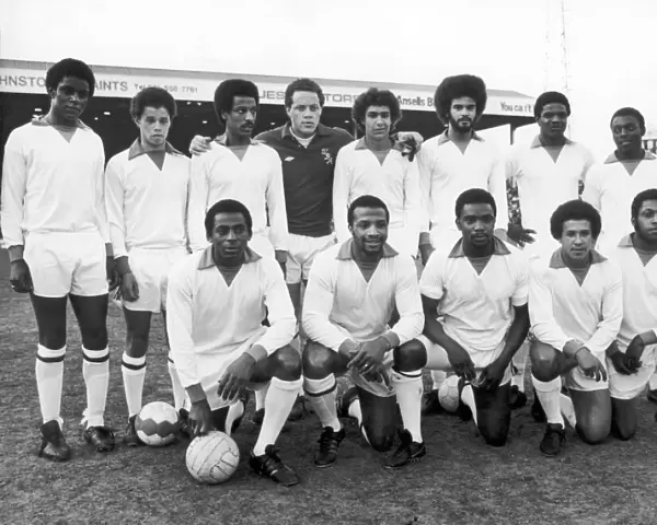 Cyrille Regis X1 line up for the camera, 16th May 1979. (from left) Back Row
