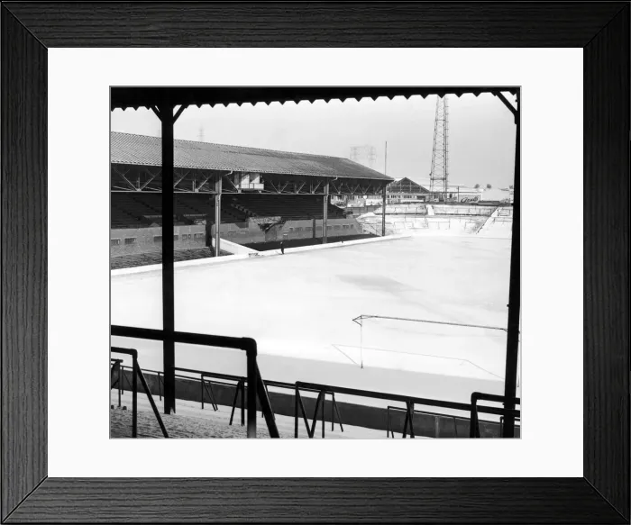 Framed Print : Snow covered pitch at the Hawthorns, home ground of West Bromwich Albion Football Club
