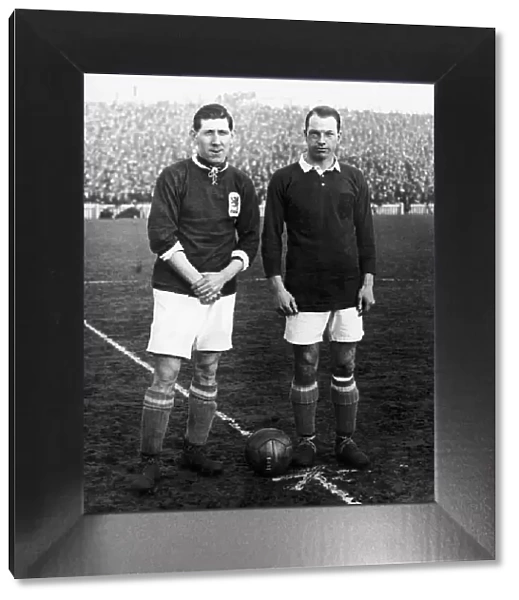 Two Cardiff City players, Fred Keenor and Jimmy Blair captain their respective countries