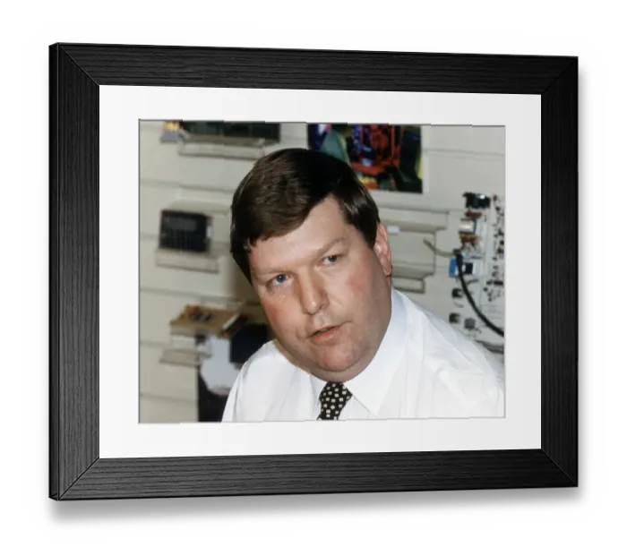 Framed Print : Peter Hall, Timex Boss pictured on after workers took strike action. 5th June 1993 Framed Print : Peter Hall, Timex Boss pictured on after workers took strike action. 5th June 1993