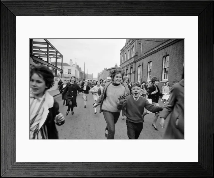 Framed Print : Fan hysteria outside ABC TV Studios, Aston Road, Birmingham Framed Print : Fan hysteria outside ABC TV Studios, Aston Road, Birmingham