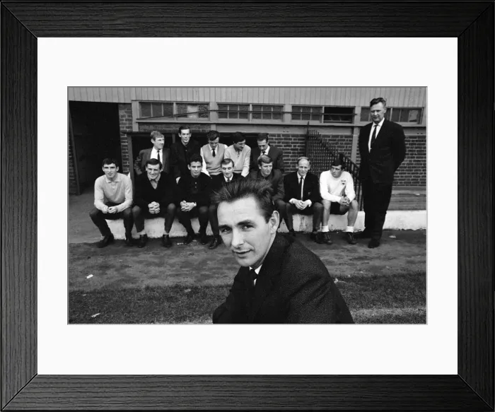 Framed Print : Derby County training session taken by their 31 year old manager Brian Clough Framed Print : Derby County training session taken by their 31 year old manager Brian Clough