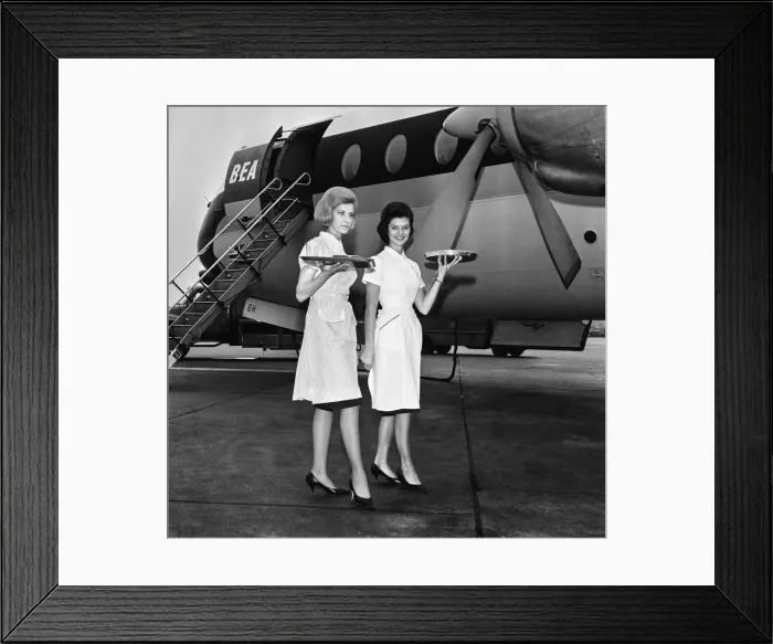 Framed Print : New uniforms for B. E. A stewardesses. 21st October 1963 Framed Print : New uniforms for B. E. A stewardesses. 21st October 1963